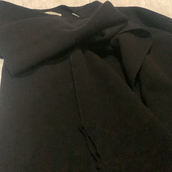 Lord & Taylor Merino Wool Black Open Front Cardigan - Picture 5 of 7